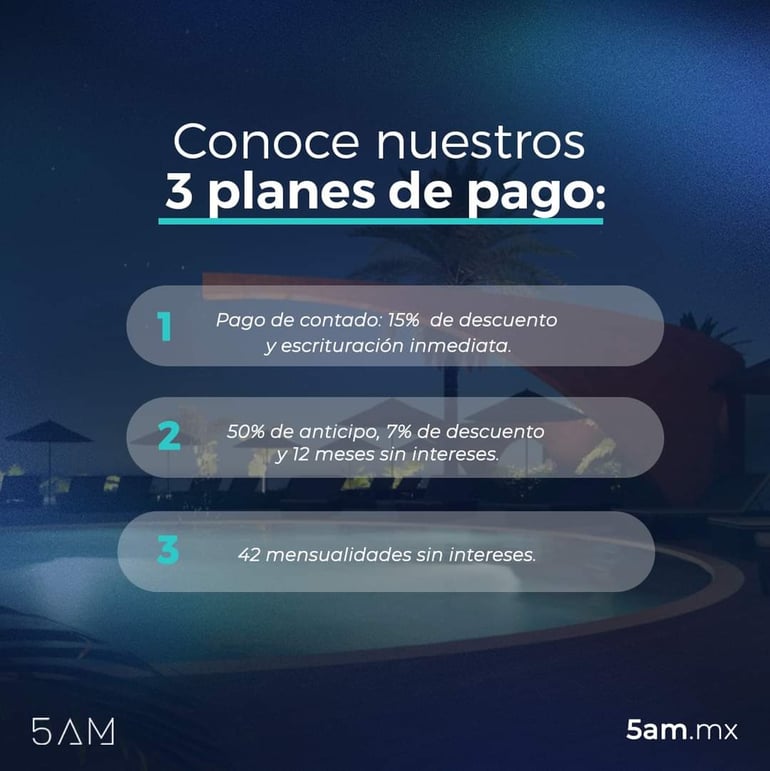 planes de pago 5AM desarrollos