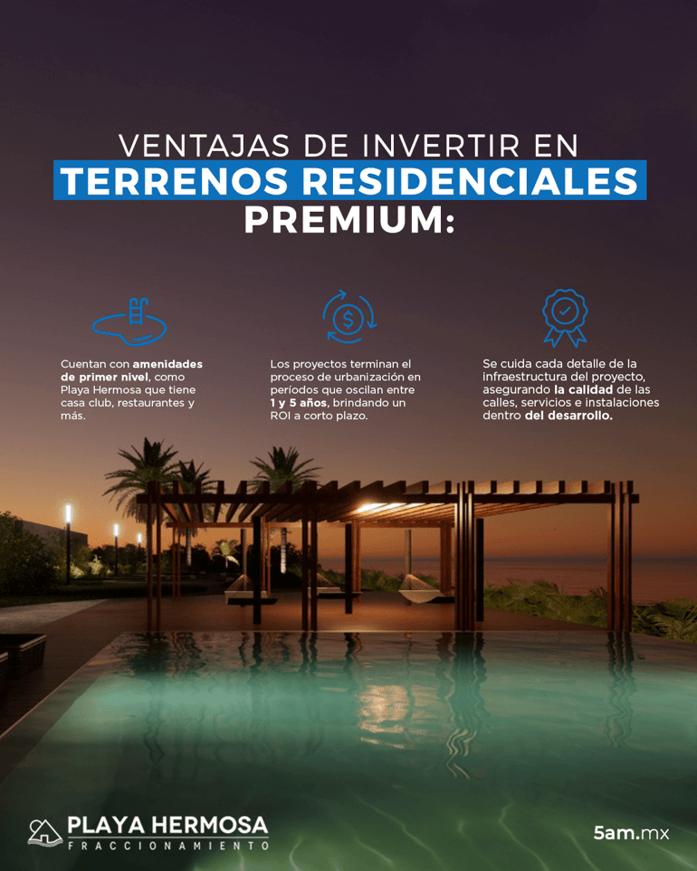 infografia porque invertir en terrenos residenciales premium